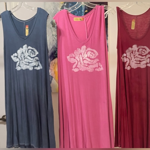 NWT Sweet Hand Dyed & Hand Painted Micromodal & Lycra Tank Dress in Steel Blue - Picture 4 of 8